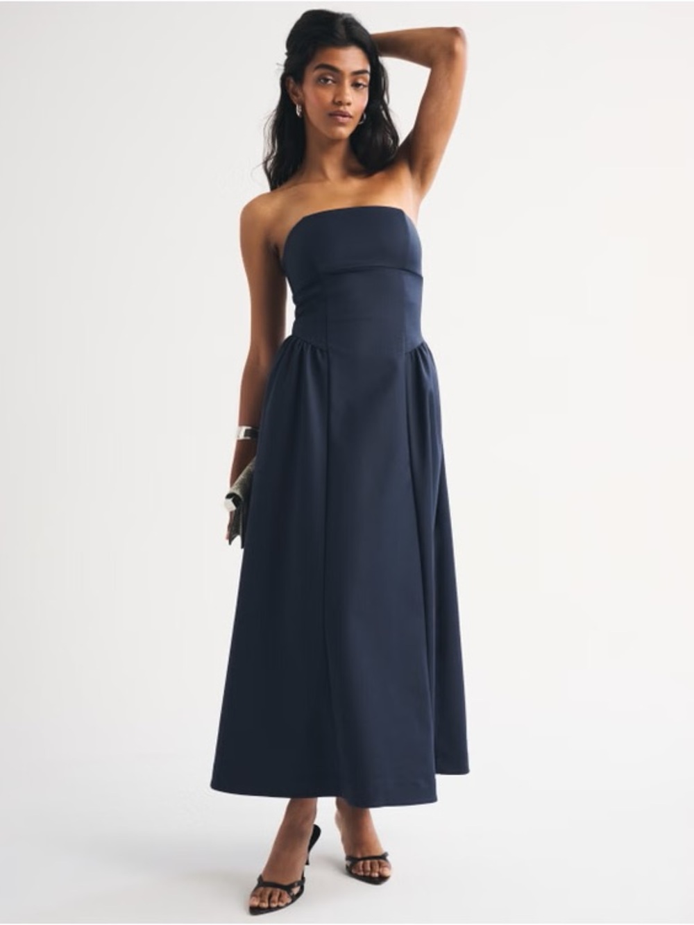 Abercrombie & Fitch Strapless Navy Dress